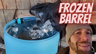 Frozen Rain Barrel - High Elevation Off Grid Cabin | LOTL by Living off the Land 2,128 views 2 months ago 4 minutes, 24 seconds