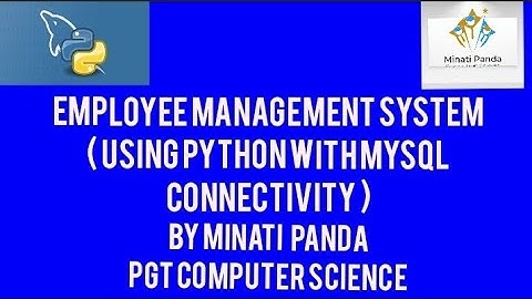 Employee Management System  (Using Python With Mysql Connectivity)| Python Project with source Code