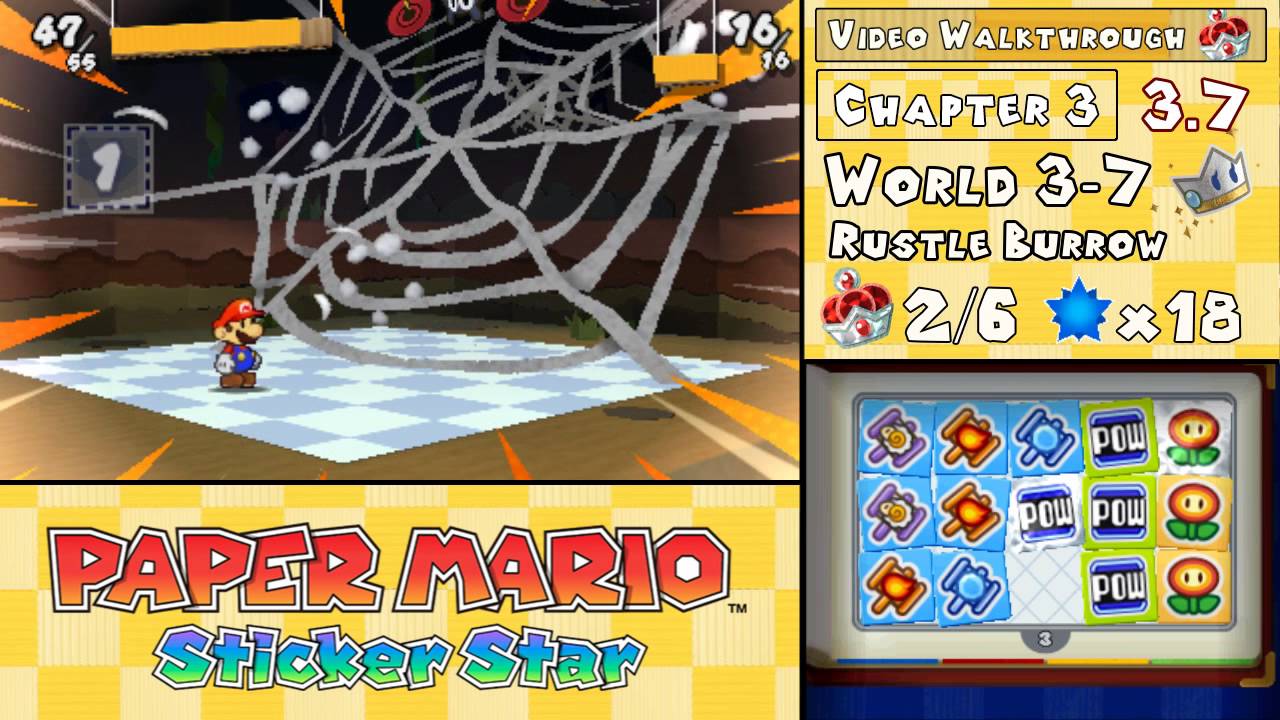 Paper Mario Sticker Star Walkthrough 3 7 World 3 7 Rustle Burrow YouTube paper-mario-sticker-star-walkthrough-3-7-world-3-7-rustle-burrow-youtube