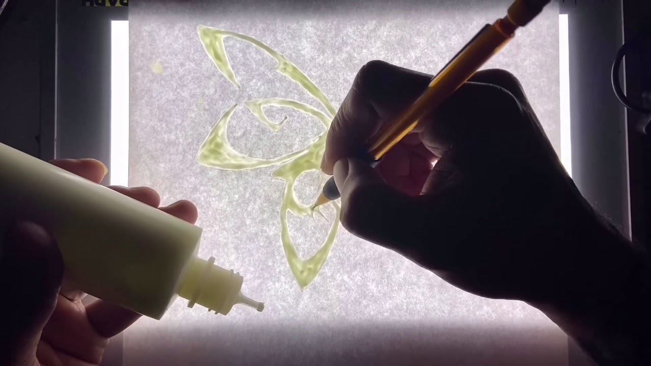 Having fun with glow in the dark paint - YouTube