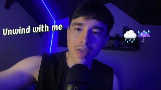 ASMR Rainy Night Ambience ☔ | Mouth Sounds & Random Triggers