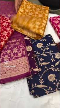 Pure katan silk sarees, shop online at www.aurabenaras.com