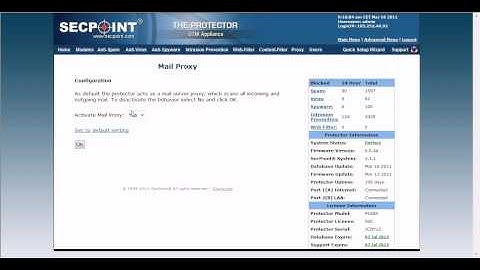 Protector UTM Mail Proxy Configuration