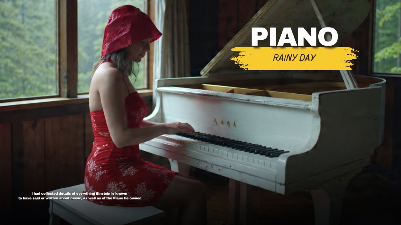 🌧️ Rainy Cozy Room Piano 🎹 Soft Piano Music | Woman Playing for Sleep, Study & Deep Relaxation