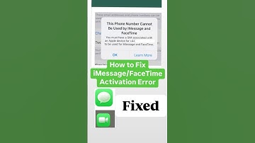 How to Fix iMessage/FaceTime Activation Error | Watch full video for clarity