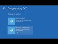 Windows 10 - How to Reset Windows to Factory Settings without installation disc
