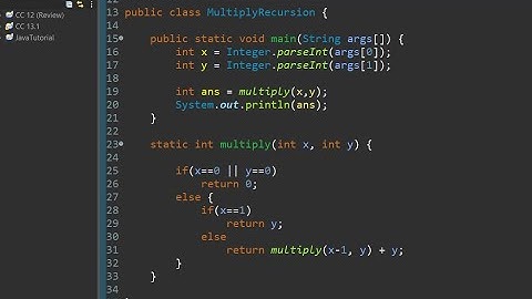 Multiply Two Integers Using Recursion (Java)