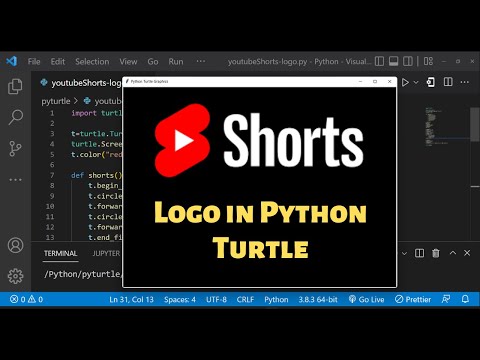 YouTube Shorts logo drawing using Python Turtle | Python For Beginners | Learnonpy | #shorts