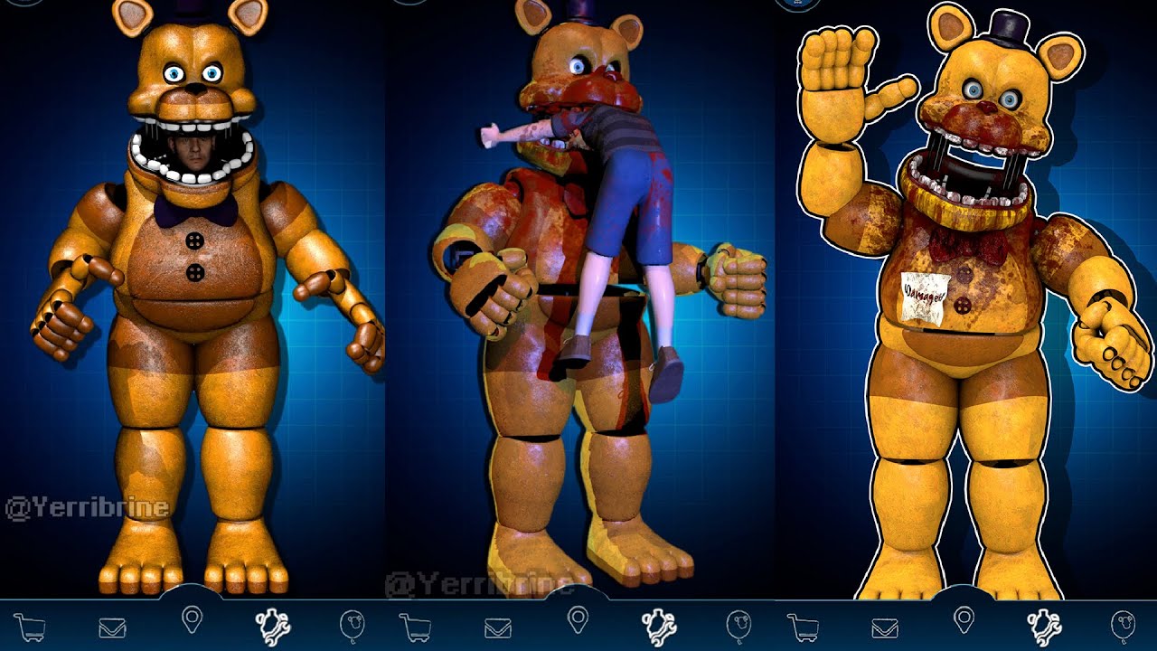 FNAF AR - ALL Fredbear Animatronics (2022 Evolution) - Workshop Animations  