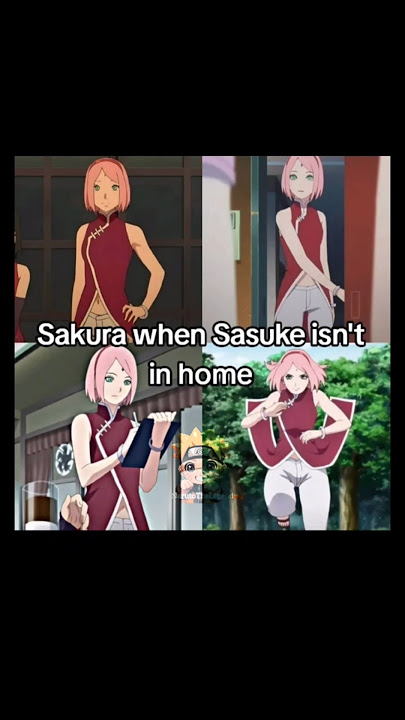 Sakura when Sasuke isn't home 🔥#sasuke #sakura