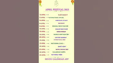 April 2025 Festival List Festival List 2025 Hindu Calendar App 