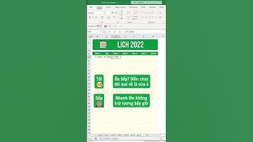 Hướng dẫn cách tạo lịch tự động trong Excel #shorts