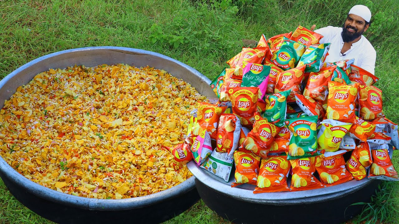 Lays Chat || Evening Snacks for kids || Lays Bhel || Easy Snack Recipe || Nawabs kitchen