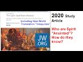 January 2020 Watchtower Study Analysis