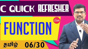 #6 Function based program || Find the output  - Advanced || C Quick Refresher In Tamil
