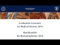 Graduation Ceremony for Medical Doctors 2019 - English and German Program