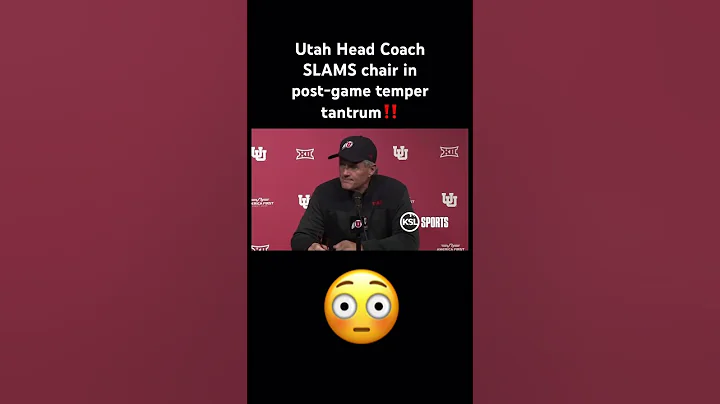 Utah Head Coach Kyle Wittingham SLAMS chair in post-game interview! #utah #byu #football #fail