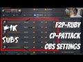 RUBY, RANGER, OBS SETTINGS