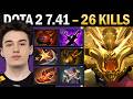 Axe Dota 2 7.41 with 26 Kills and Tarrasque - Dota Gameplay