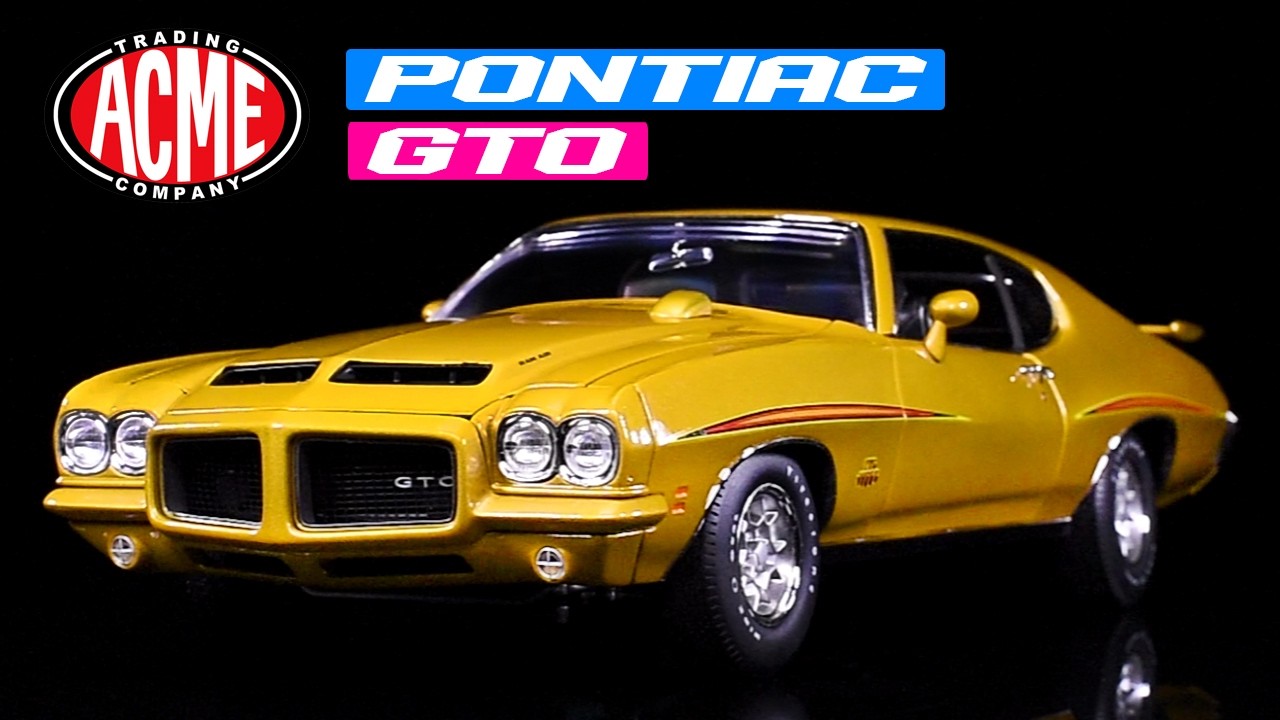 ACME ダイキャスト 1:18 スケール GTo ジャッジ 1971 モデル 1971 Pontiac GTO Judge Quezal Gold Metallic Limited to 366 pieces