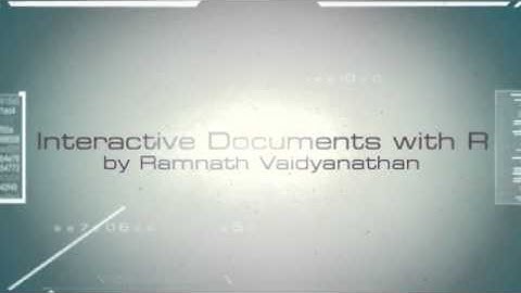 17 June Interactive Documents with R