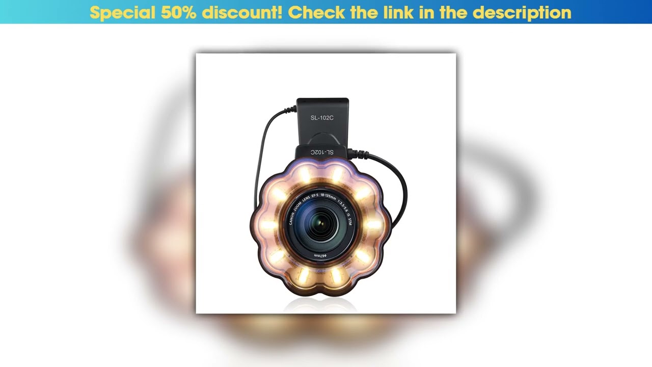 Get Seafrogs Macro Led Ring Light Flash Speedlite with Adapter ring for Nikon D5100 D3100 Series Ca