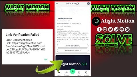 Alight Motion link vreification failed problem solve |alight motion  project import problem solve
