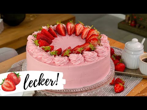 Video: Wie Man Vanille-Erdbeer-Torte Macht