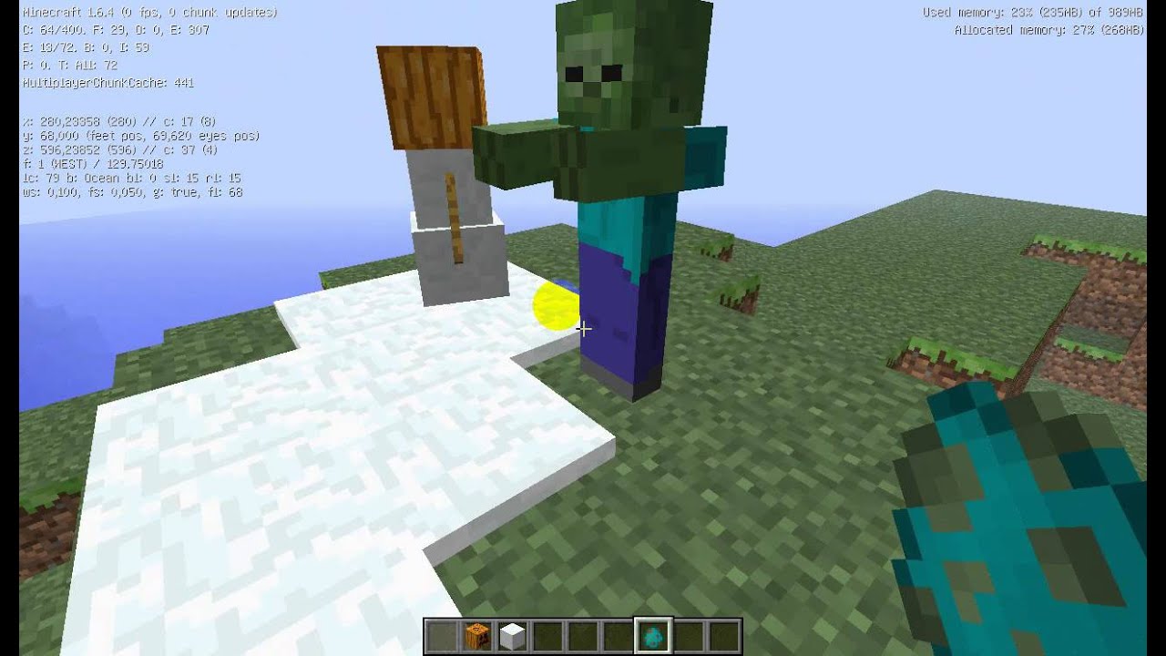 tuto minecraft comment faire un bonhomme de neige e joyeux noel - YouTube