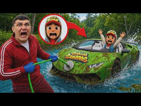 Achamos o Lamborghini do Subway Surfers debaixo d'água numa pesca magnética! O carro do Jake bateu!