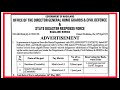 Director General Home Guards and Civil Defence &amp; SDRF  Vacancies (01/05/2025)