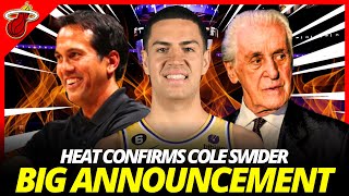 CAME OUT NOW! WELCOME COLE SWIDER TO THE MIAMI HEAT! PAT RILEY CONFIRMS! MIAMI SPORTS NEWS #miami