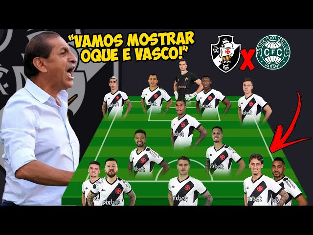 Vasco x Coritiba: confira onde assistir, prováveis escalações e mais  informações sobre o jogo pelo Brasileiro