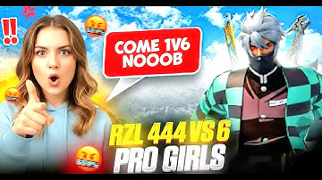 JR GTK VS 6 TOP FEMALE PLAYERS!📈🥵| 56+ KILLS💀? | R Z L | TL-RZL