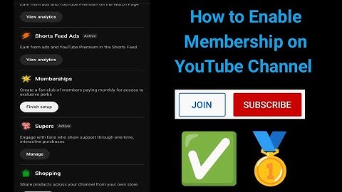 How To Enable Membership In Youtube Channel | Join Button Kaise Enable Karen