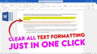 How to clear all formatting in Microsoft Word by Knowledge for Future 137 views 1 month ago 29 seconds