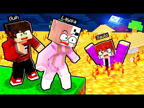 Survive on the lava floor in Minecraft!