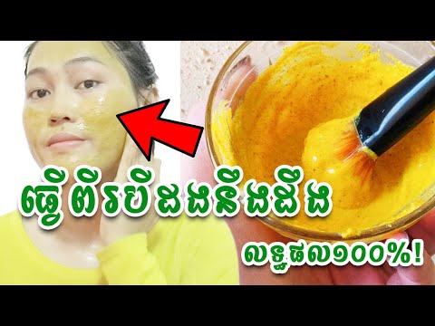 របៀបធ្វើម៉ាស់ស្បែកមុខ បំបាត់ជាំ អាចជ៍រុយ ធ្វើឱ្យមុខសរ | How To Make A Homemade Natural Face Mask#25