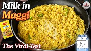 Viral MILK MAGGI Recipe | Cheese Maggi Recipe