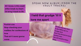 Quotable Lyrics from Speak Now Album (Taylor's Version) (From the Vault Tracks) Quotable Lyrics from Speak Now Album (Taylor's Version) (From the Vault Tracks)