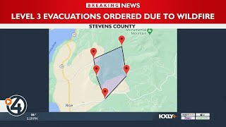 Level 3 Evacuations issued for fast-moving wildfire burning in Stevens County