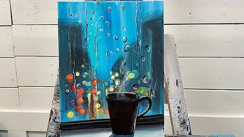 How To Paint COZY RAINY WINDOW | acrylic  thumbnail