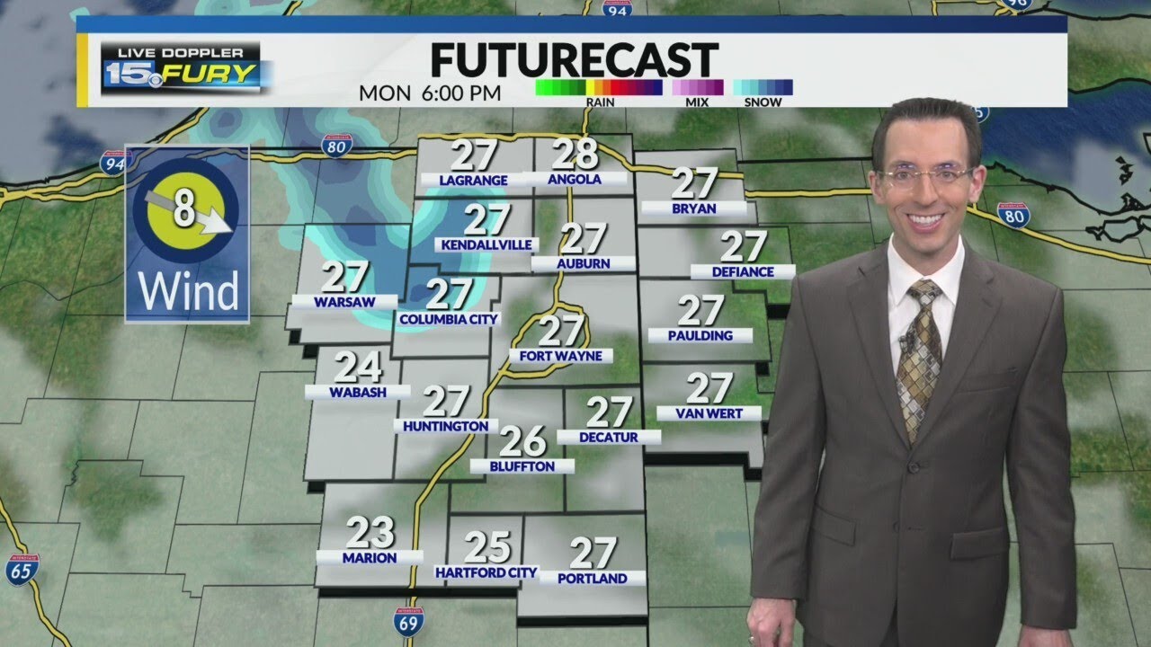 Lake effect snow showers continue N/NW - YouTube