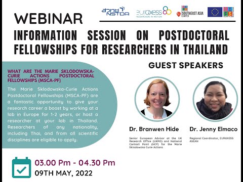 Marie Sklodowska Curie Actions Postdoctoral Fellowships MSCA PF Information Session