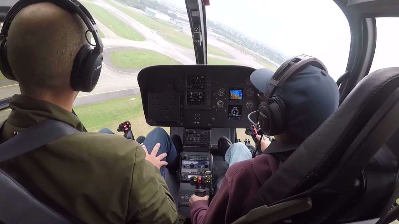 Heli Opa mit Enkeln und CFI unterwegs mit Eurocopter EC120