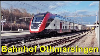 Einige Zugsichtungen beim Bahnhof Othmarsingen | Kanton Aargau | Schweiz 2024