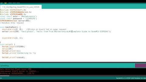 NodeMCu ESP8266 mDNS Configuring