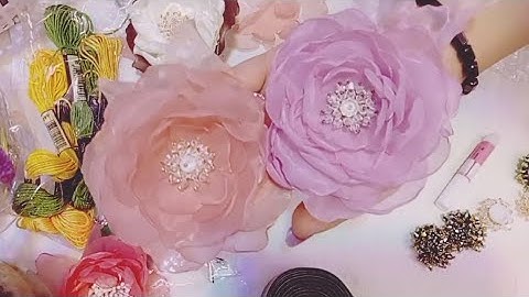 Hướng dẫn cách xếp hoa  vải voan đẹp đơn giản |Handmade-8x  DIY🌹
