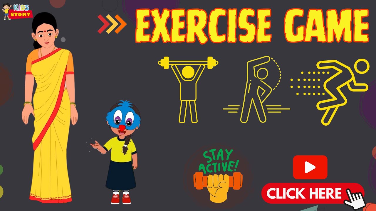 🏃🏽‍♀️ Exercise Game 🏃🏽 बच्चों की एक्सरसाइज | Easy Exercises | Kids ...