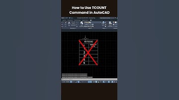 AutoCAD Tutorial | How to Use TCOUNT Command 📊✏️ | Count Blocks Easily